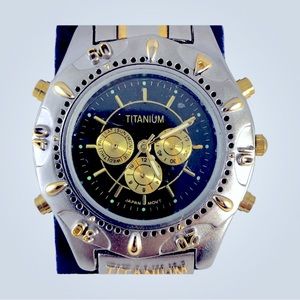 TITANIUM Universal Men’s Watch Chronograph, Japan Movt
